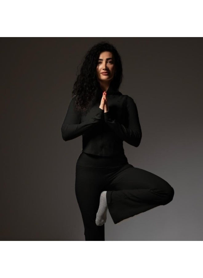 Women's High-Waisted Wide Leg Yoga Pants, Seamless Breathable Flare Leggings for Fitness and Casual Wear, 3 Colors - Image 4